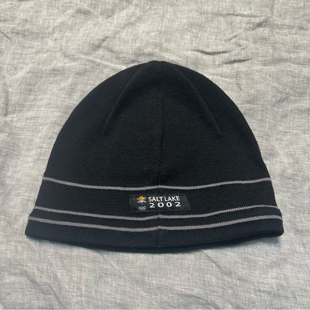 Vintage Salt Lake City 2002 Olympics 100% Wool Beanie Hat Unisex